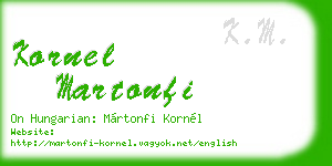 kornel martonfi business card